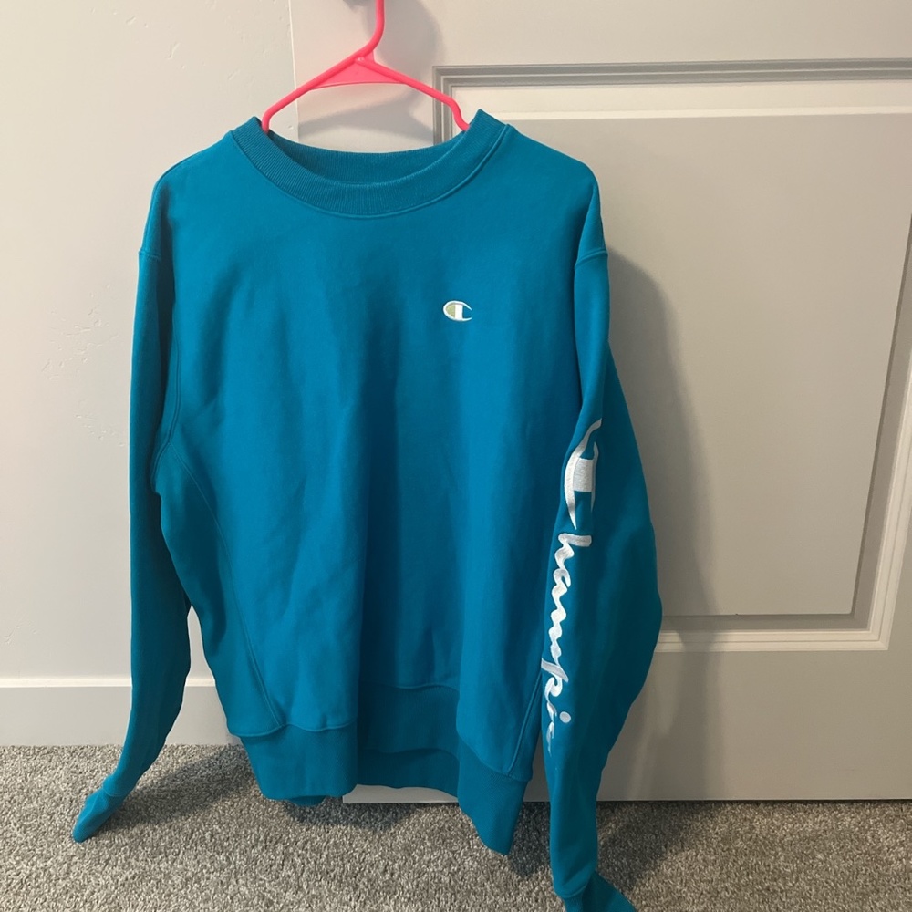 Teal Champion men’s sweatshirt